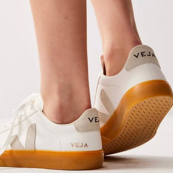 veja Shoes - VEJA White Campo Leather Sneakers- 35